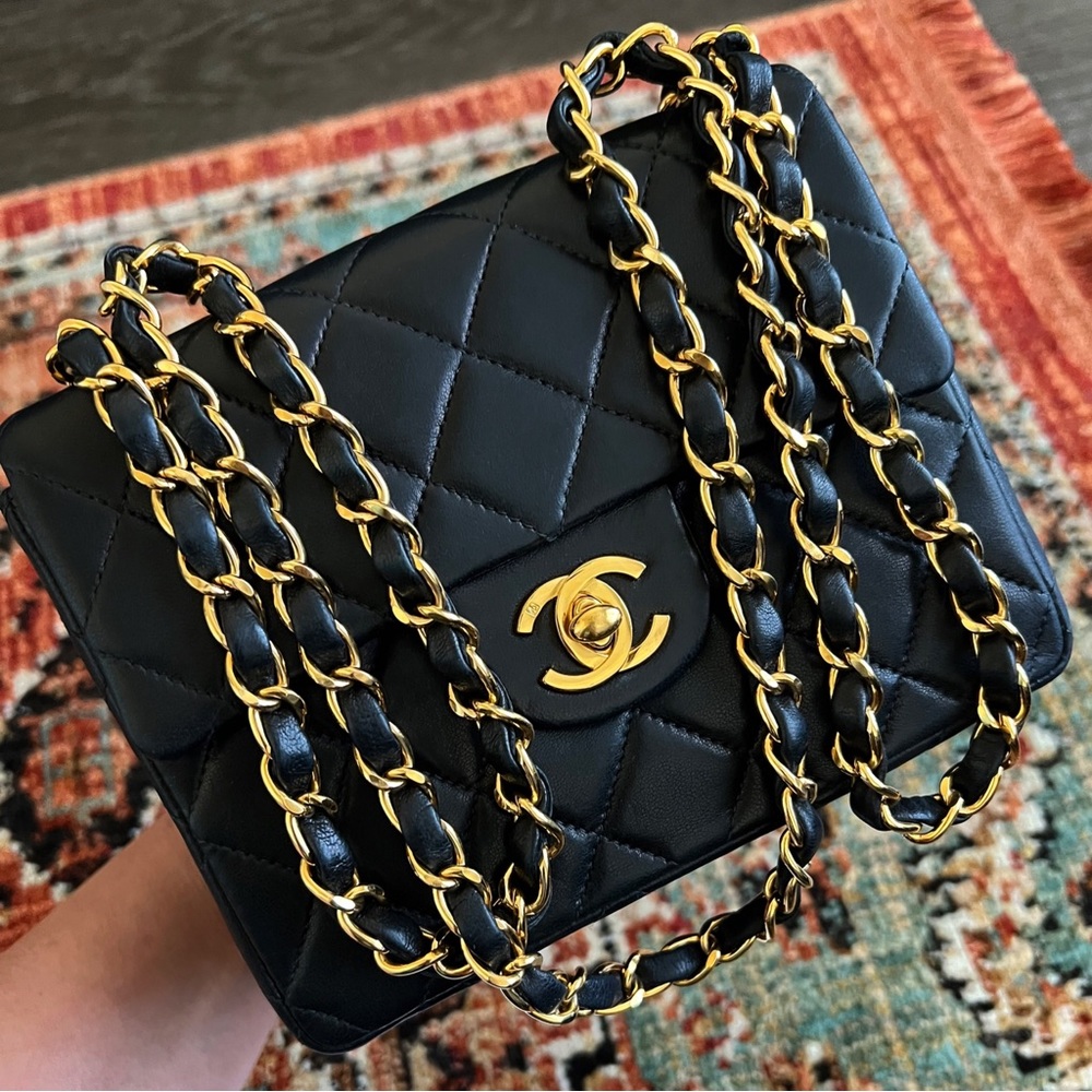 SOLD**Chanel Classic Vintage Mini Square Single Flap Bag - Picture 6 of 11